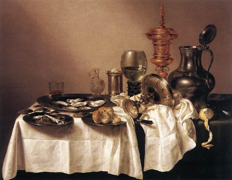 HEDA, Willem Claesz. Still-life with Gilt Goblet sg oil painting image